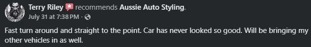 Terry Riley recommends Aussie Auto Styling