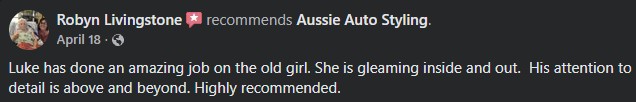 Robyn Livingstone recommends Aussie Auto Styling