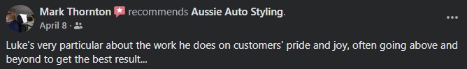 Mark Thornton recommends Aussie Auto Styling