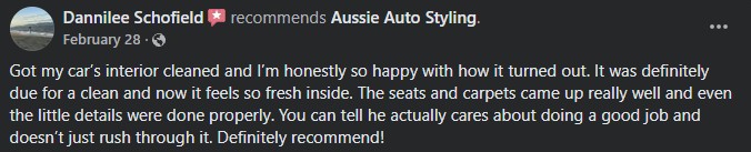 Dannilee Schofield recommends Aussie Auto Styling